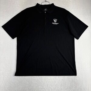 UltraClub Topgolf Las Vegas Men XL Black Cool & Dry Performance Polo Shirt